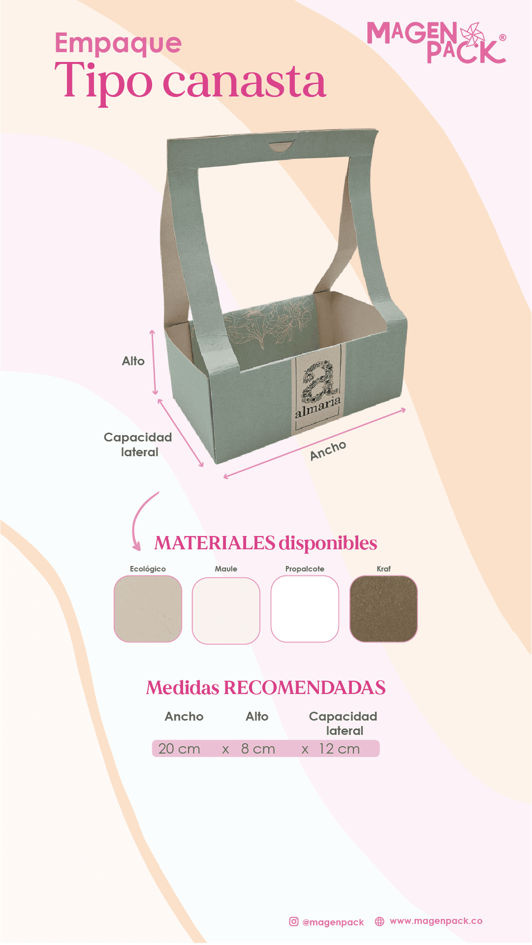 Empaque tipo canasta floristeria - recomendaciones