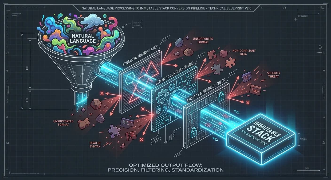 Mechanical funnel structure, Chaotic input vs Ordered output, Rigid filter layers, Rejected debris